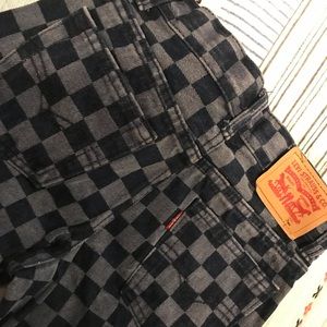 Levi’s denim jean CHECKERED skate shorts boys 7